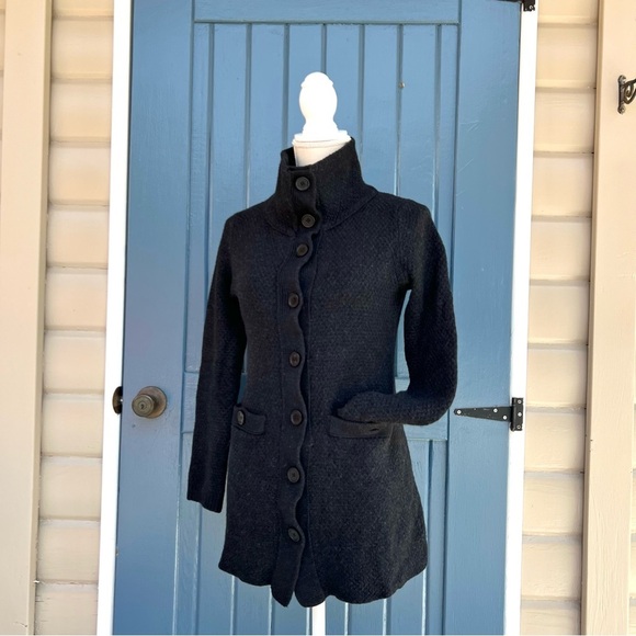 VTG Patagonia 100% Merino Wool Sweater Coat Cardigan Button Women Size Medium - Picture 2 of 8